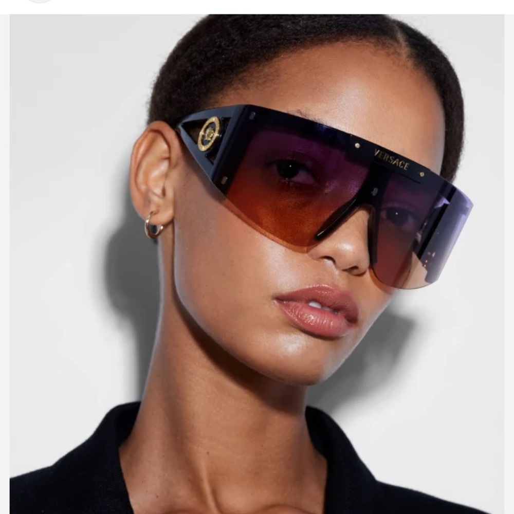 Versace Medusa interchangeable Shield Sunglasses